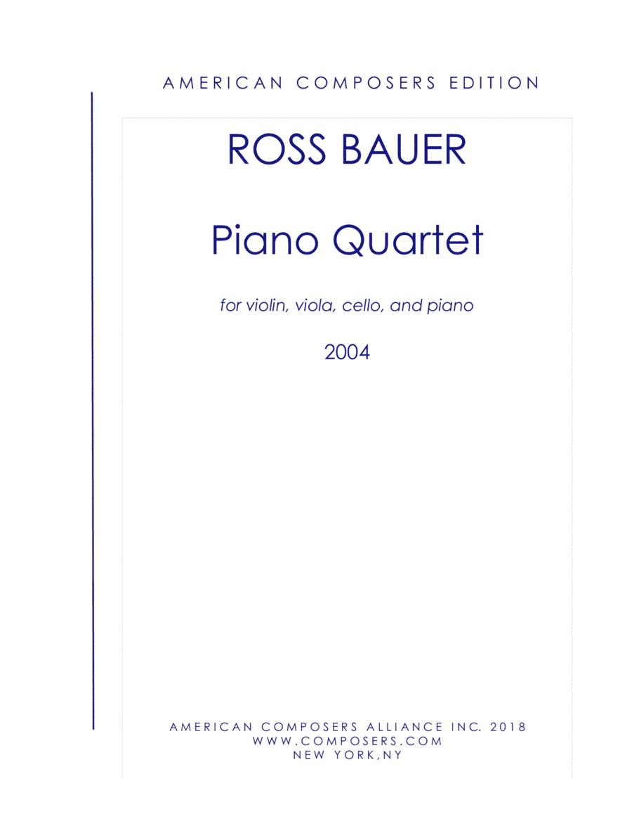 [Bauer] Piano Quartet