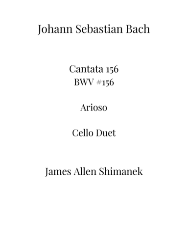 Arioso BWV 156 (arr. James Allen Shimanek)