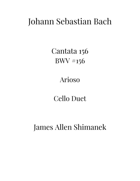 Arioso BWV 156 (arr. James Allen Shimanek)