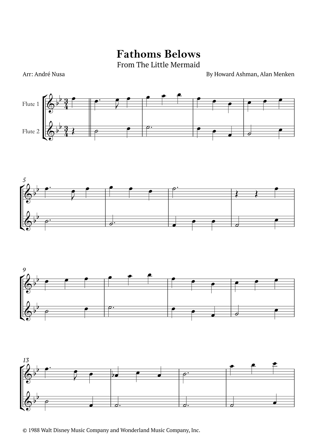 Fathoms Below (arr. André Nusa)