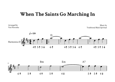 When The Saints Go Marching In - For Harmonica in D (arr. Yuri Noronha)