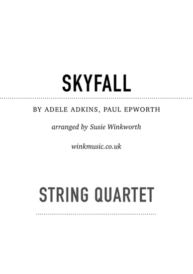 Skyfall (arr. Susie Winkworth winkmusic.co.uk)
