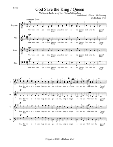 God Save the Queen / King (arr. Richard Wolf)