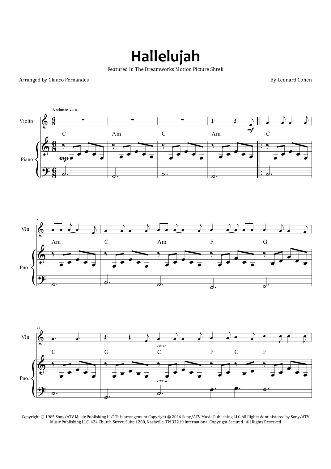Hallelujah (arr. Glauco Fernandes)