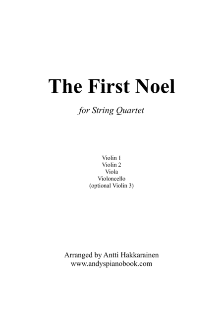 The First Noel - String Quartet (arr. Antti Hakkarainen)