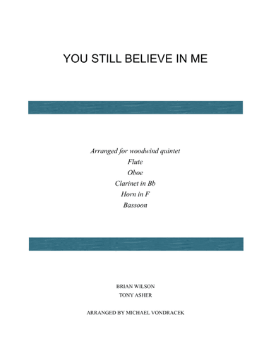 You Still Believe In Me (arr. Michael Vondracek)