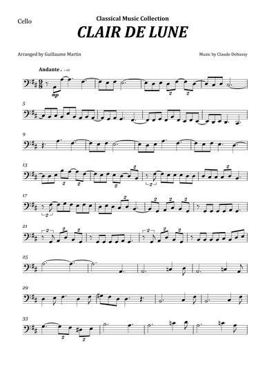 Clair de Lune (arr. Guillaume Martin)
