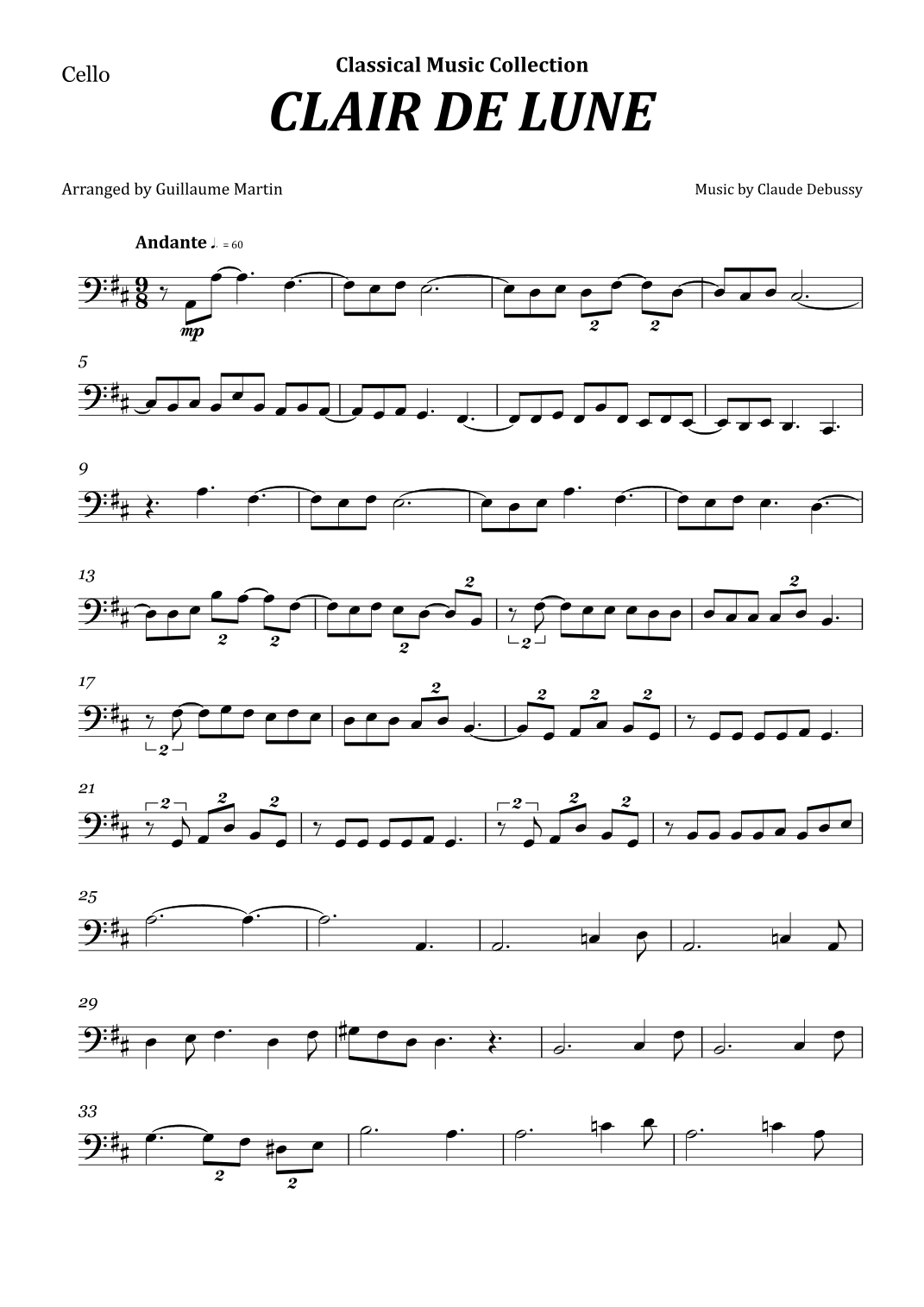 Clair de Lune (arr. Guillaume Martin)