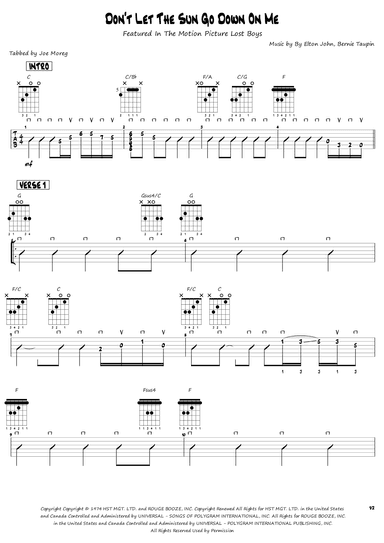 Don't Let The Sun Go Down On Me (arr. Joe Moreg)
