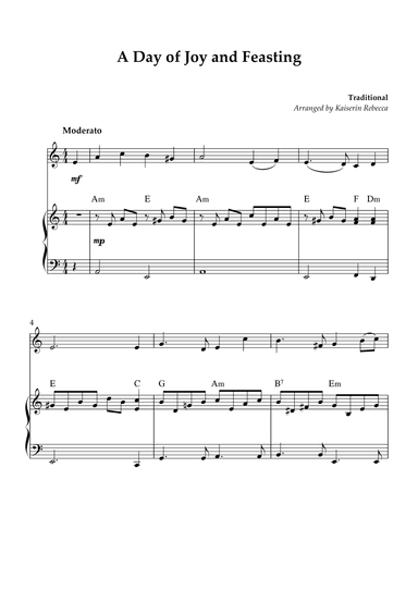 A Day of Joy and Feasting (arr. Kaiserin Rebecca)