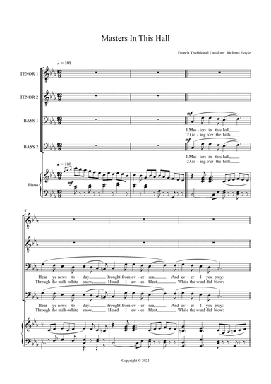 Masters In This Hall (arr. Richard Hoyle)