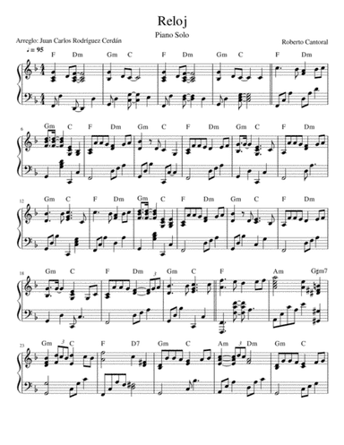 El Reloj (arr. Juan Carlos Rodriguez Cerdan)