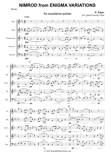 Nimrod from Enigma Variations (arr. Sjoerd van der Veen)