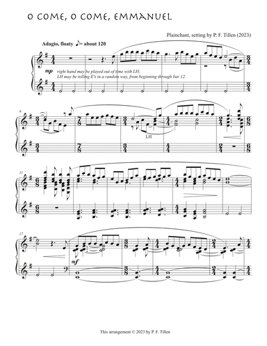 O Come, O Come, Emmanuel (arr. P. F. Tillen)