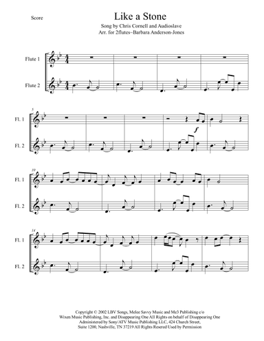 Like A Stone (arr. Barbara Anderson-Jones)