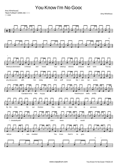 You Know I'm No Good (arr. COPYDRUM)