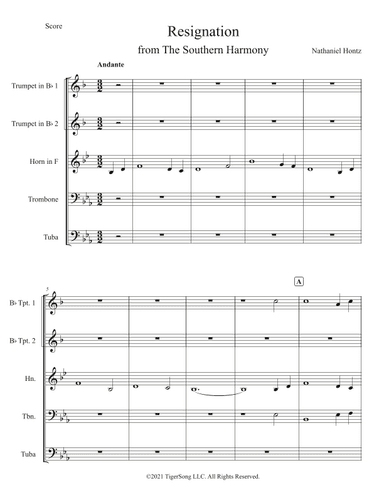 Resignation (arr. Nathaniel Hontz)