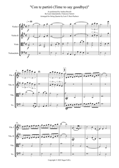 Con Te Partiro (time To Say Goodbye) (arr. Luis F. Ruiz-Pacheco)