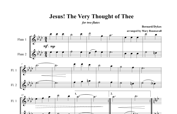 Jesus! The Very Thought of Thee (arr. Mary Rounsavall)