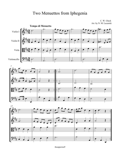 Two Menuettos from Iphegenia (arr. Nick Lacanski)