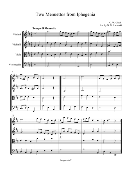 Two Menuettos from Iphegenia (arr. Nick Lacanski)