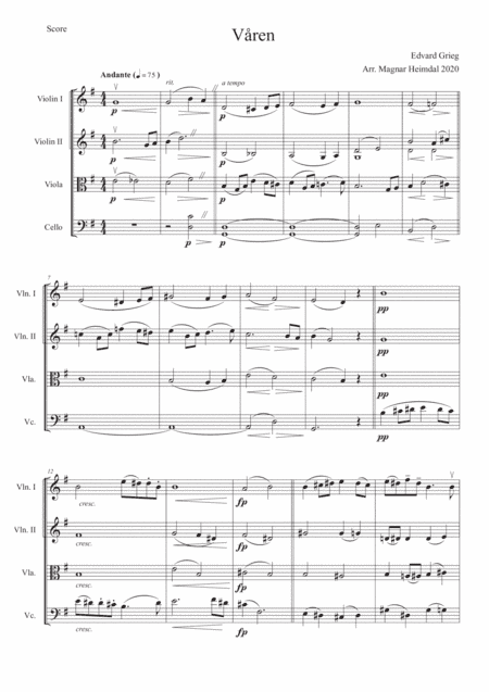 Last Spring by Grieg (arr. Magnar Heimdal)