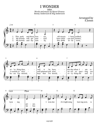I Wonder (arr. S.Jones)