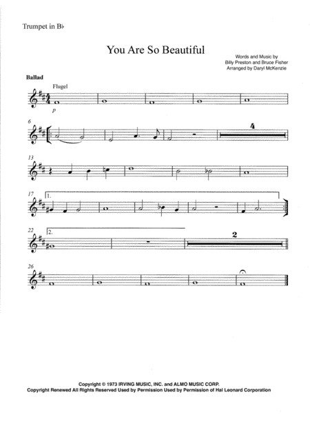 You Are So Beautiful (arr. Daryl McKenzie)