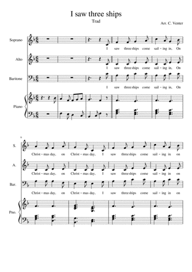 I saw three ships (arr. Caroline Venter)