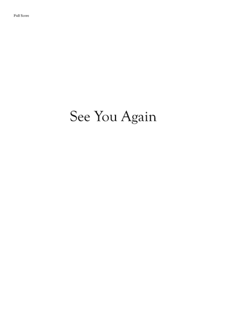 See You Again (arr. Leandro Cardoso)