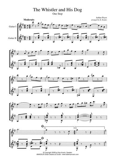 The Whistler and his Dog for guitar duo (arr. Amadeus Music)