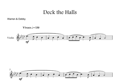 Deck the Halls (arr. Warren & Debby)