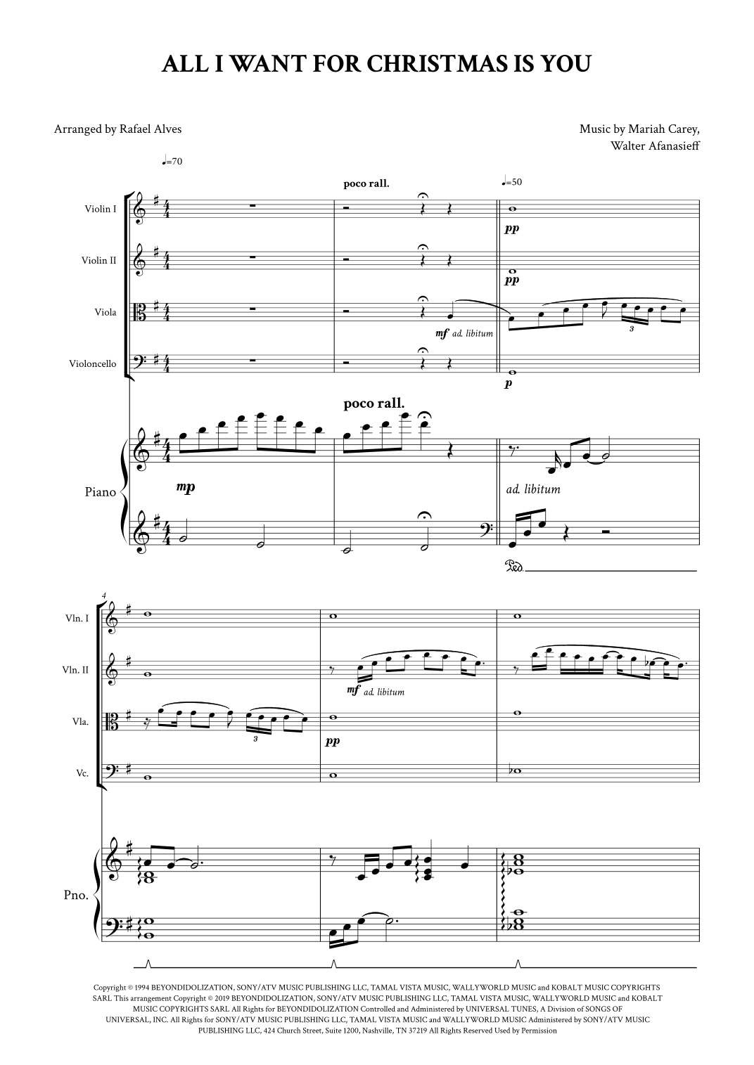 All I Want For Christmas Is You (arr. Rafael Alves)
