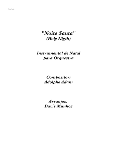 Holy Nigth ( Noite santa) (arr. Davis Munhoz)