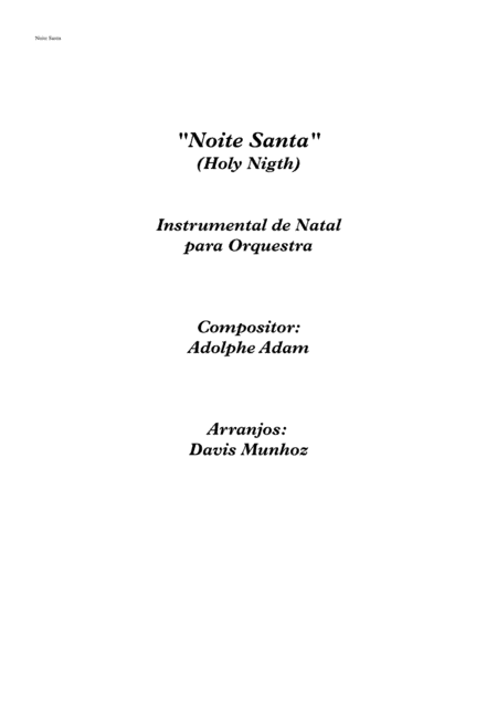 Holy Nigth ( Noite santa) (arr. Davis Munhoz)