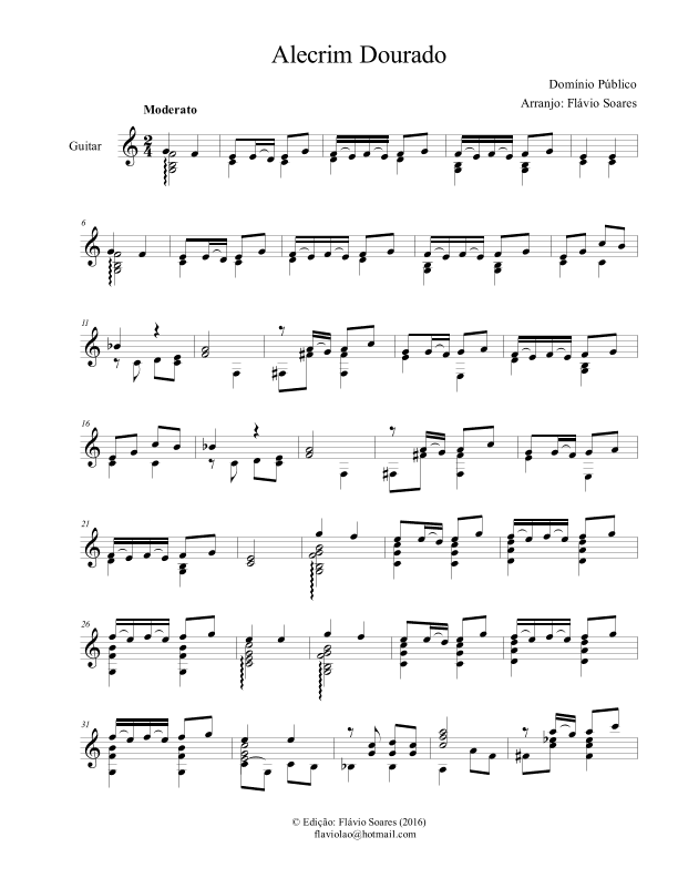 Alecrim Dourado (arr. Flávio Soares)