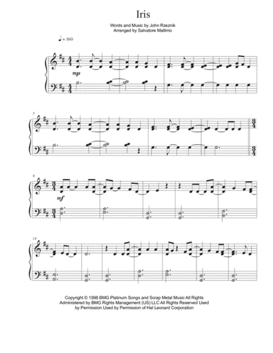 Iris (arr. Salvatore Mallimo)