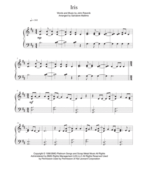 Iris (arr. Salvatore Mallimo)
