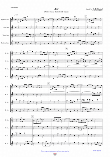 Air (Water Music) (arr. Josef STASTNY)