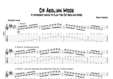 C# Aeolian Mode (4 Ways to Play)