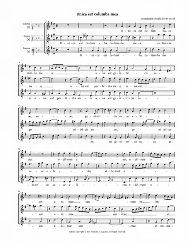 Unica est columba mea (Metallo) - SAT (arr. Aristotle A. Esguerra)