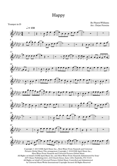 Happy (arr. Dejan Ferreira)