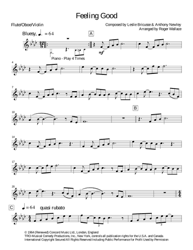 Feeling Good (arr. Roger Wallace)