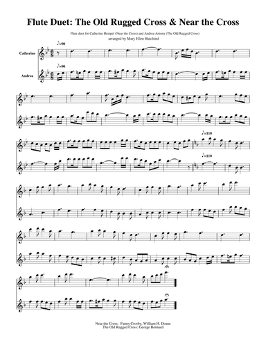 Flute Duet Medley of The Old Rugged Cross & (Near the Cross (arr. Flutepraise)