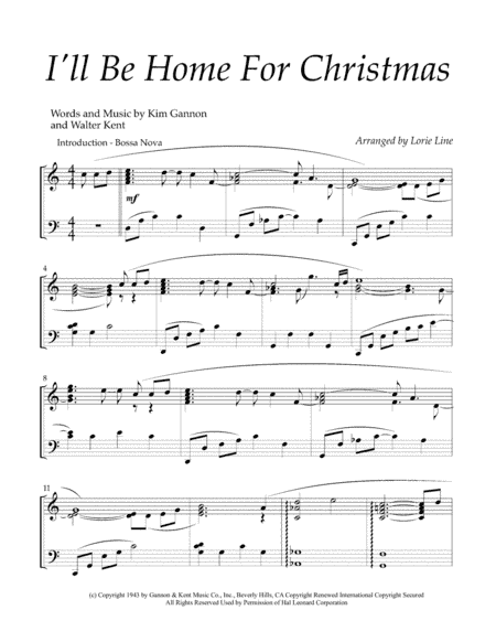 I'll Be Home For Christmas (arr. Lorie Line)