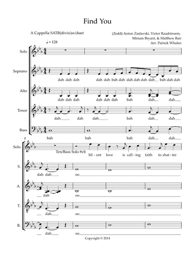 Find You (arr. Patrick Whalen)