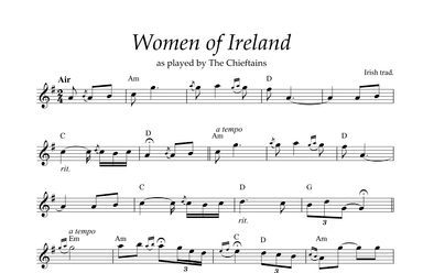 Women of Ireland (lead sheet with chords) (arr. K. Krantz)