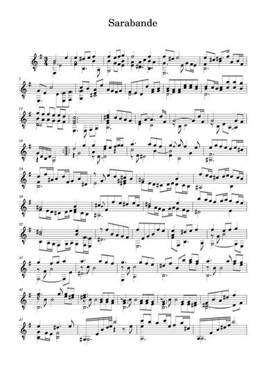 Suite 17 Sarabande (arr. Benjamin Grace)
