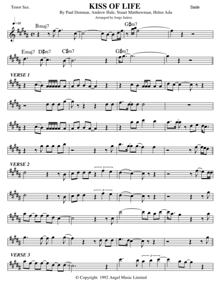 Kiss Of Life (arr. Jorge Juárez)