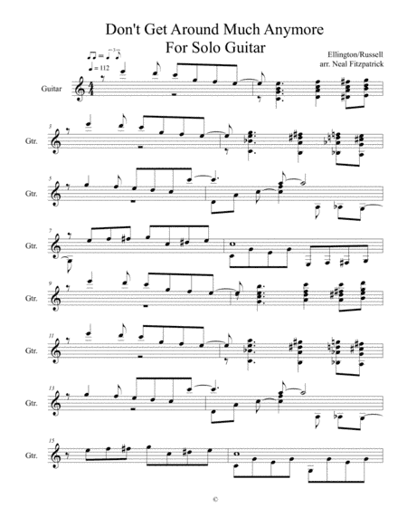 Don't Get Around Much Anymore (arr. Neal Fitzpatrick Editions)